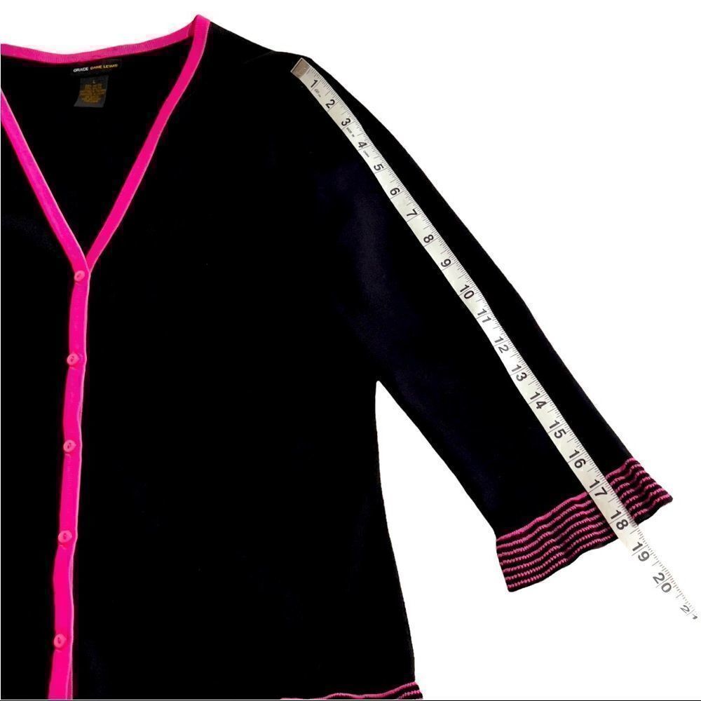 Grace Dane Lewis Ruffe Knit Cardigan LARGE - Picture 13 of 15